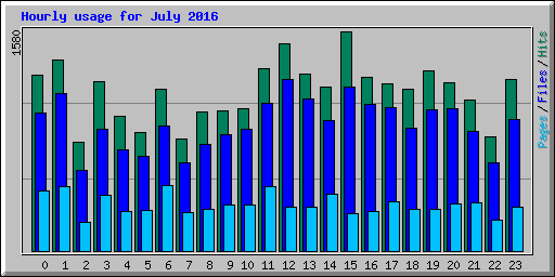 Hourly usage for July 2016