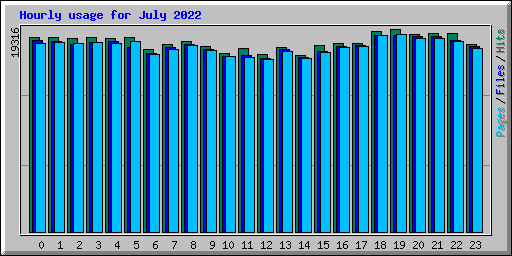 Hourly usage for July 2022