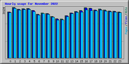 Hourly usage for November 2022