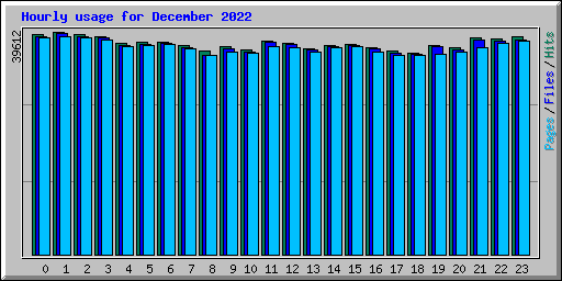 Hourly usage for December 2022