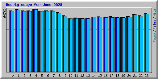 Hourly usage for June 2023