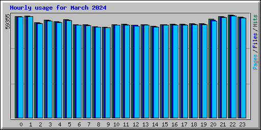 Hourly usage for March 2024