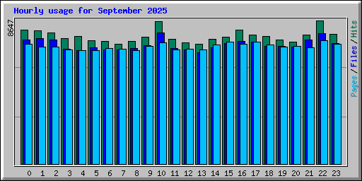 Hourly usage for September 2025