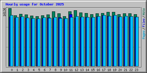 Hourly usage for October 2025